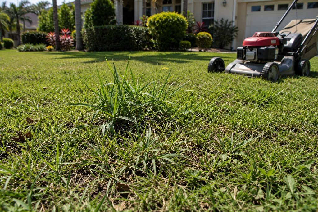 weed control with proper lawn mowing in North Port FL